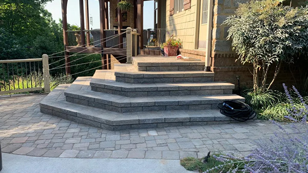 Paver Tile Stairs